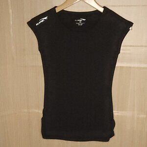Alanic Womens Black Stretchy Thick Sleeveless Active Marathon Shirt XS